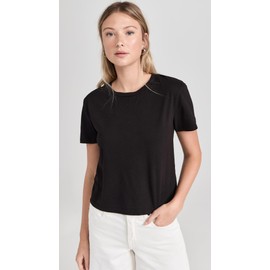 Stateside Women's Cloud Jersey Crew Tee, Black, S