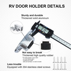 EJYTRVT RV Door Holder, Heavy Duty Enclosed Trailer Door Latch, Entry Door Catch, Plunger and Socket Trailer Door Holder for Camper, TravelTrailer, Cargo, Truck, Shed Door (2 Pack)