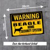 Beagle English Beagel Dog Sign Warning Security System Door Sign