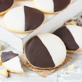 Dulcet Gift Baskets Congratulations NY Style Black & White Cookies Favorite Gift Tin- Celebrations for Men, Women, Girls and Boys.