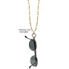 Calabria Glasses Necklace 20 Inch Gold Yellow Brown Beeds Women