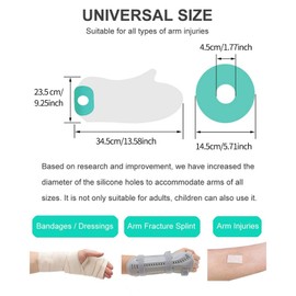YAZANY Hand Cast Cover for Shower, Waterproof Cast Covers Arm, Plaster Cast Waterproof Cover Arm, Soft Comfortable Cast Cover for Bandages, Dressings,Injury Protection, Reusable Cast Protectors