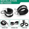 OURU 1/2 Inch Cable Clamps, Rubber Coated Insulated Clamps, 30pcs,
