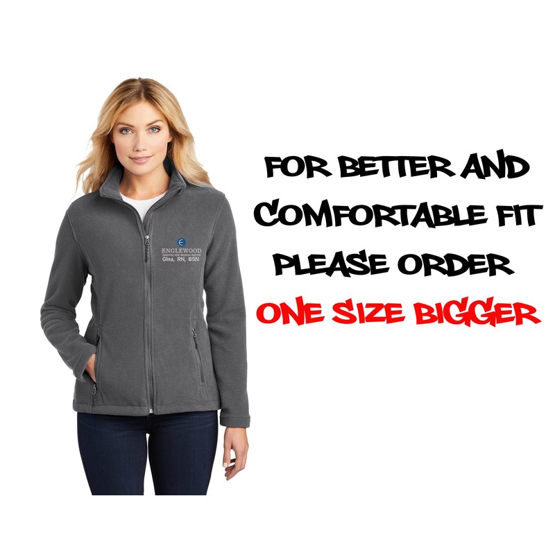 INK STITCH Women L217 Custom Stitching Embroidery Fleece Jackets -