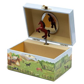 Enchantmints Country Hourse Boys Jewerly Box Spins to "In the Good Old Summer Time" Treasure Storage