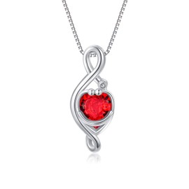 TOUPOP Collar con colgante de estetoscopio de plata de ley 925 con corazón de cristal de enfermería, joyería de moda regalos para mujeres, médicos, enfermeras, amigas, cumpleaños, Navidad, estudiantes de medicina 1.01*0.42 in plateado