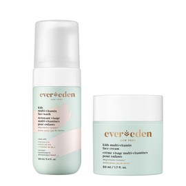 Evereden Evereden Kids Happy Face Duo (Melon Juice) - Multi-Vitamin Kids Face Wash & Kids Face Cream Set - Clean & Vegan Skin Care for Kids 3+ - Moisturizing, Nourishing, & Protective Kids Skin Care Set