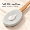 Long Handle Back Lotion Applicator – Silicone Body Cream &