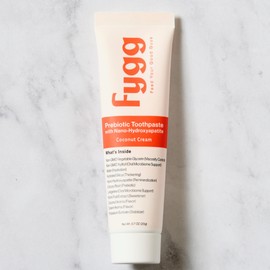 Fygg Nano Hydroxyapatite Travel Toothpaste (Coconut Cream, .7 Oz) - Fluoride & SLS Free Toothpaste with Hydroxyapatite - nHA Toothpaste for Sensitive Teeth - Remineralizing Toothpaste