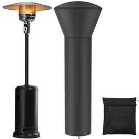 Patio Heater Cover Oxford Fabric Outdoor Heater Cover Waterproof Garden Heater Cover with Zipper Dust-Proof Windproof UV-Resistant Snow-Poof Heater 89 x 33 x 19 Inch for Standing Heater(210 Oxford)