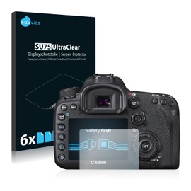 6x Screen Protector for Canon EOS 7D Mark II Protection Film - Crystal-Clear, Bubble-Free