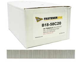 FastenerUSA 5/8" BRAD NAILS 18GA GALV 100,000ct | B18-58C20