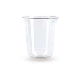 U Shape Clear Plastic Cup - Premium Disposable Drinkware, Perfect for Serving Beverages at Events, Parties, Weddings, and Everyday Use - Elegant and Durable Design (16 Oz)
