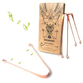 3 Copper Tongue Cleaner - Nature Nerds Packaging 100% Recycled Jihwa Prakshalana - An Ayurvedic Detoxification Ritual with Tongue Scraper