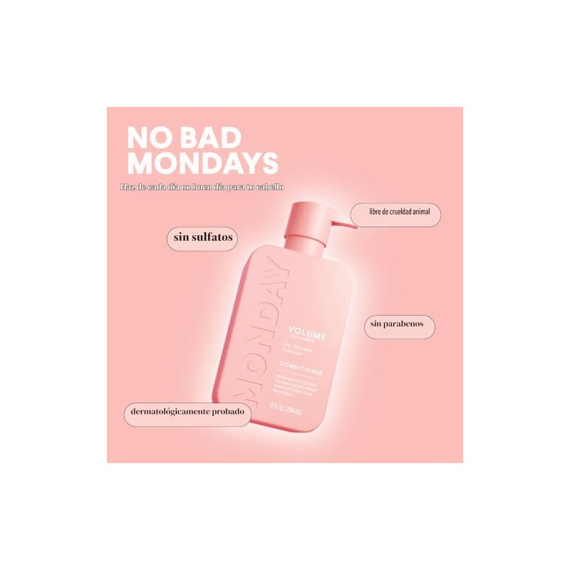 MONDAY HAIRCARE Volume Conditioner 12oz for Thin, Fine, and Oily