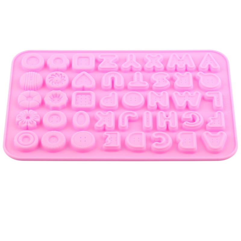 AIBOYA Letter Silicone Candy Molds Alphabet Button Mold For Candy