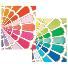 Caspari Color Wheel Assorted Foil Boxed Note Cards, 10 Note Cards & Envelopes