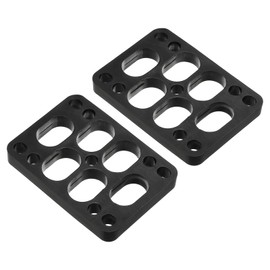 PATIKIL 3/8" Skateboard Riser Pads 2 Pack PU 3x2" Skateboard Riser Pads Angled Wedge Shock Pads Black