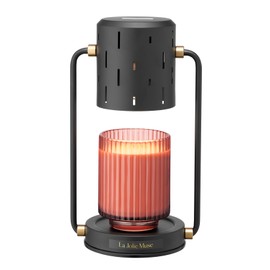 LA JOLIE MUSE Candle Warmer Lamp with Warming Dish, Candle Lamp with Timer & Dimmer for Wax Melting, Electric Candle Melter for Home Decor, Compatible with Small & Large Candles, Bulb Included