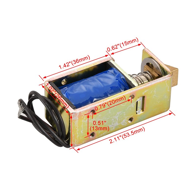 Heschen Electromagnet HS-S0837DL DC12V 1A 15N 10mm Hub Push Pull