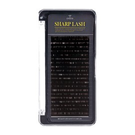 Sharp Lash Premium Toray by Amber Lash, 20 Rows of Flat Split Lashes with Various Thicknesses and Lengthes for Professional Eyelash Extension - B Curl (0.10mm Thickness, MIX 13-18mm)