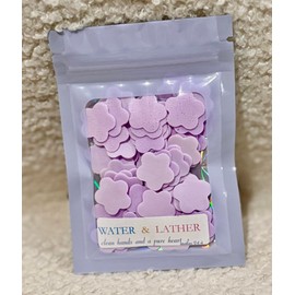 Soap confetti! party favors! spa day! Lavander soap flakes. Perfect for bathrooms, party favors, luxurious baths, and travel, these soap petals are great for washing hands or soaking in the tub.