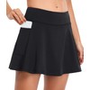 Fulbelle - Faldas de tenis para mujer con bolsillos, Negro