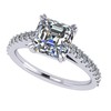 NANA Jewels 2.00ct Asscher Cut Cathedral Solitaire Engagement Ring, Pure
