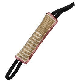Dog Tug Toy Bite Pillow Jute Bite Toy Dog Bite Tug Toy with 2 Handles Jute - Best for Tug of War, Puppy Training Interactive Play - Interactive Toys for Medium to Large Dogs (11.8 in)