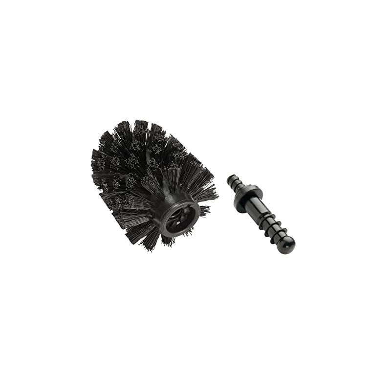 WENKO Replacement brush for toilet sets, black, diameter 7.5 cm,