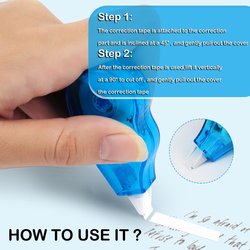 LWMTT Pack of 12 Correction Rollers Correction Mouse, 4 m