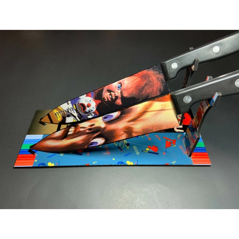 Childs Play 1 & 2 Knife Set With Sublimated Stands