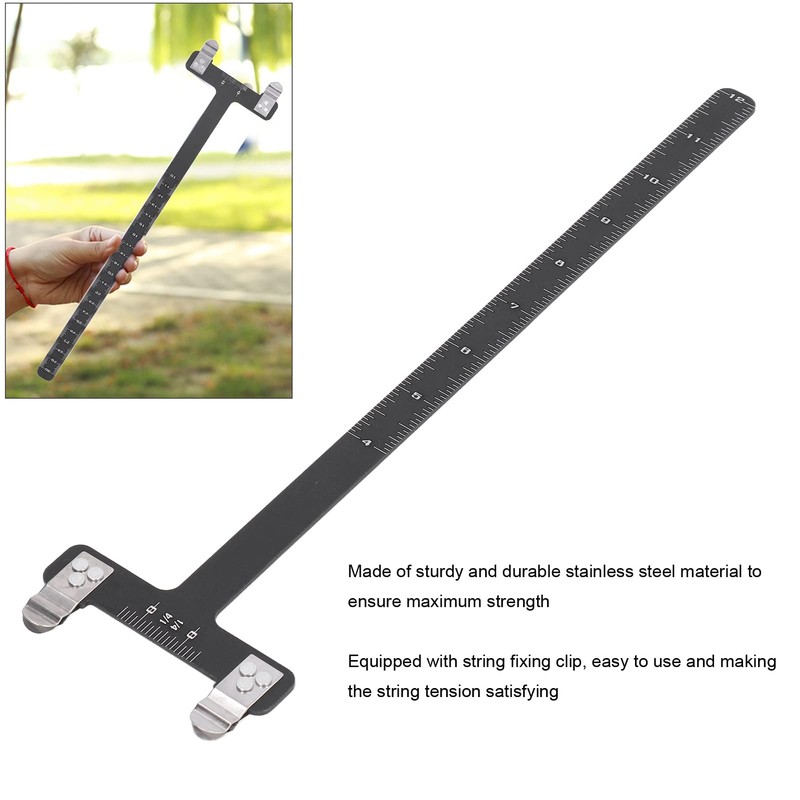 T Bow Square, Bow String T Shape Square Ruler -