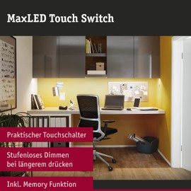 Paulmann 70975 MaxLED Touch Switch max. 144 watt dimmable Silver Light Metal LED Strip