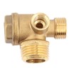 Air Compressor Check Valve, 3 Way Brass Air Compressor Male