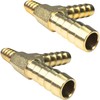 2pcs Brass 5/16'' Hose Barb Tee T 3 Way Union