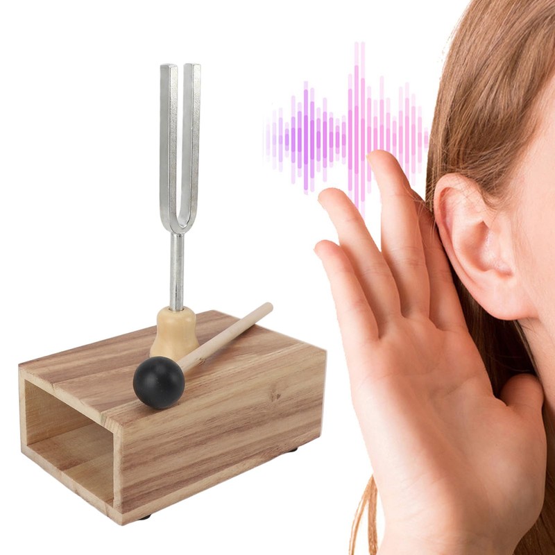 Tuning Fork, 512HZ Tuning Forks with Wooden Resonator Box &