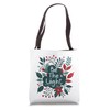 Be The Light Floral Christian Christmas Bible Quote Tote Bag