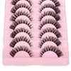 Pestañas Postizas, 10 Pares, Reutilizables, Suaves, 3D, Multicapa, Pestañas Postizas,