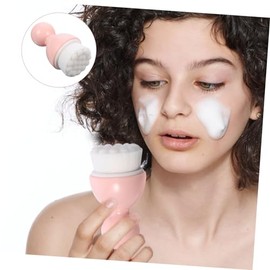 FRCOLOR Cepillo Facial Limpiador para Cara Cepillo De Limpieza Facial Lana Artificial Mango Abs