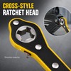13.4-Inch Carbon Steel Scissor Jack Ratchet Wrench