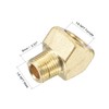 sourcing map Brass Hose Fitting Elbow 45 Degree Angle Hose