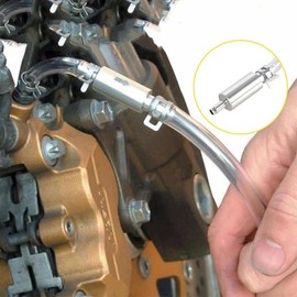 MVLIAST 2 PCS Brake Bleeder Hose, One Way Check Valve Tube Bleeding Tool, Universal Brake Bleeder Kit for Car Motorcyle Clutch, with Soft Tube and Metal Clips (B)