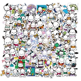 100pcs Cute Pochacco Stickers for Kids Teens,Funny Cartoon Dog Vinyl Waterproof Sticker for Water Bottles Skateboard Bottles Hydro Laptop