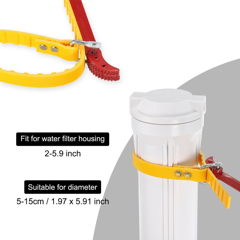 sourcing map Water Filter Housing Belt Wrench Fit for 2-5.9