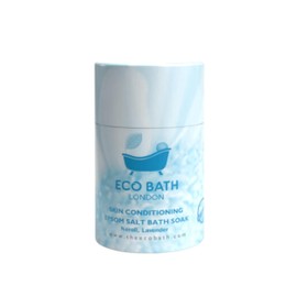 Eco Bath London Skin Conditioning Epsom Salt Bath Soak, Tube 250g, Epsom Bath Salt Made with Neroli and Lavender Essential Oils, Magnesium Bath Salts, Best to Use After Workout, White