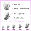 VEYESBEAUTY Lash Clusters Individual Eyelash Extensions Thin & Invisible Band