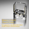 ATOMUS 200pcs Transparent Tattoo Ink Cups Square Clear Pigment Cup