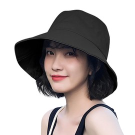 MOWO UV Protection Hat, Bucket Hat, Women's, UPF 50+ UV Protection, Will Not Blow Even In Strong Winds, 16 Colors Available, Hat, Sun Protection, Sunscreen Hat, Small Face, Blindfold, Cotton, Plain