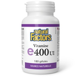 Natural Factors Natural Factors Vitamin E 400 IU, Natural Source, 180 softgels, Highly Bioavailable, Easy-to-Take, A Source of Antioxidants